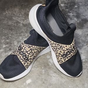 adidas Black and Tan Leopard Print Sneakers
